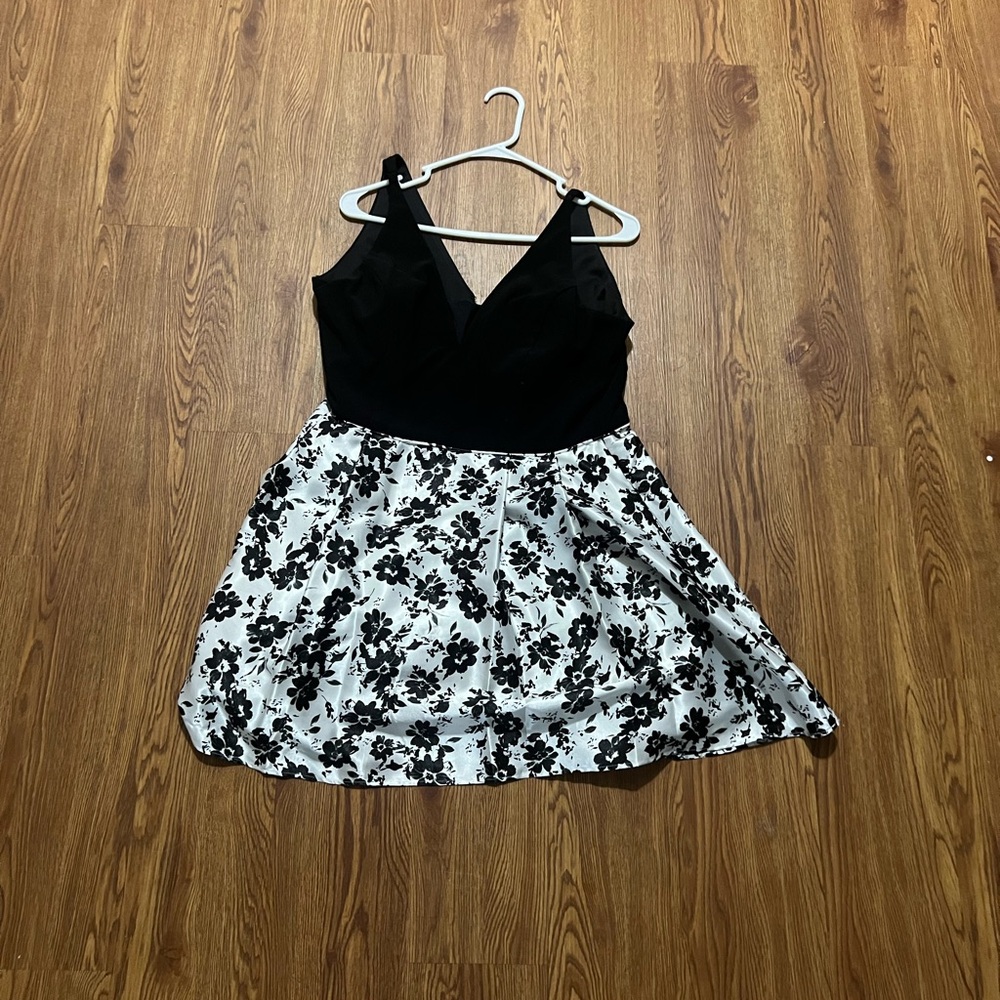 Black and white formal dress